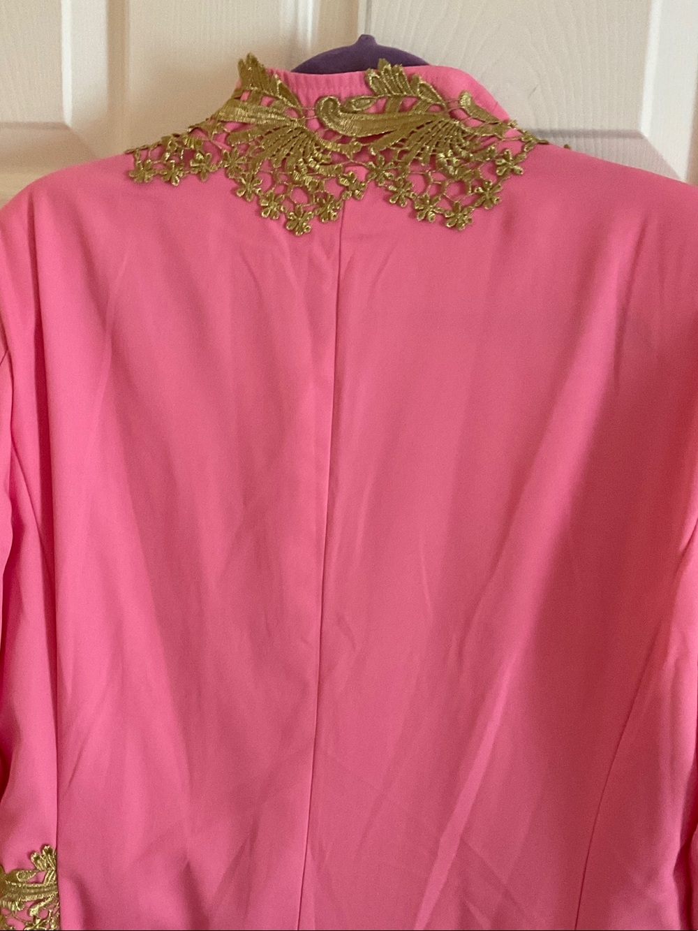 Pink Jacket with Gold Embroidered Trim - Picture 5 of 5